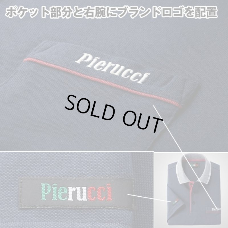 画像3: 父の日用Pierucci(ピエルッチ)カジュアル半袖ポロシャツ+エアーかおるポケットサイズハンカチ「なでしこ」セット (3)
