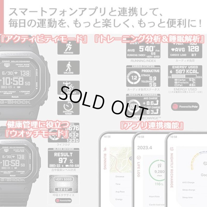 画像4: G-SHOCK  Bluetooth搭載 G-SQUAD デジタルウォッチ DW-H5600MB-8JR (4)