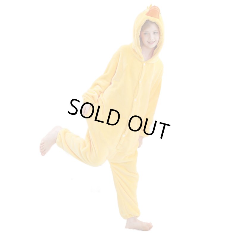 画像2: 送料無料!ひよこ着ぐるみパジャマ(大) (2)