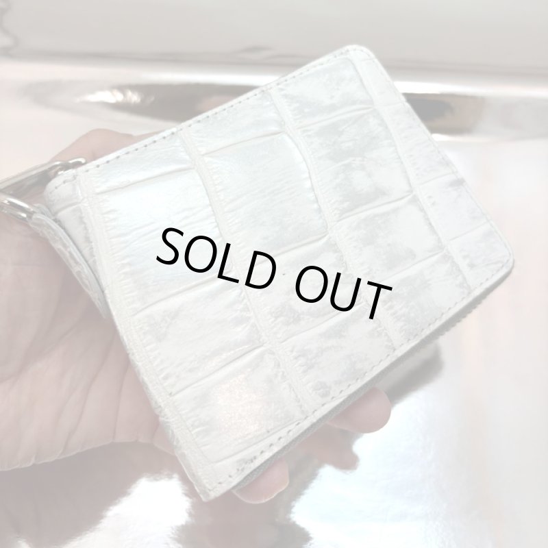 画像12: 本クロコダイル革ラウンドジップ二つ折り財布ダブルフィニッシュ仕上げ (12)