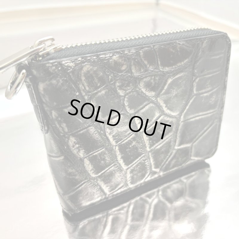 画像3: 本クロコダイル革ラウンドジップ二つ折り財布ダブルフィニッシュ仕上げ (3)