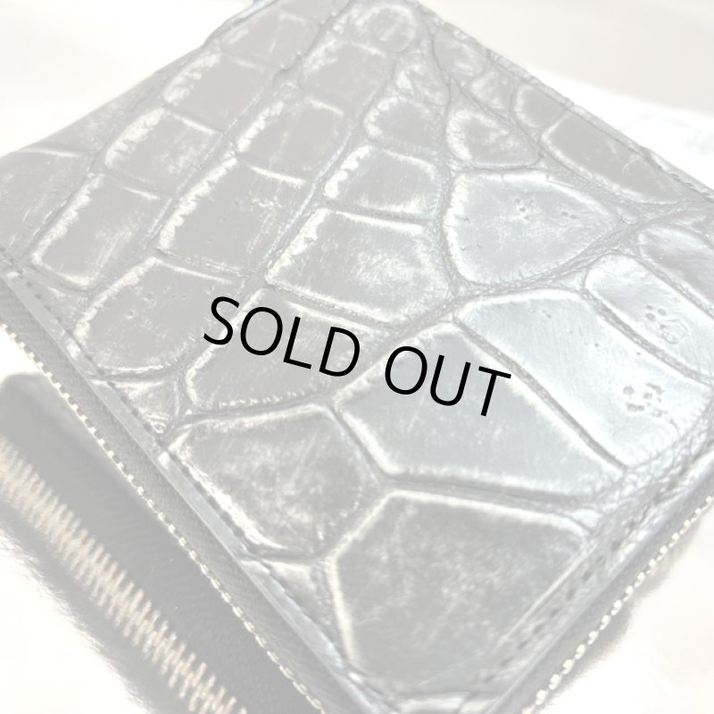 画像5: 本クロコダイル革ラウンドジップ二つ折り財布ダブルフィニッシュ仕上げ (5)