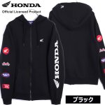 画像5: HONDA×MONSTER WORLDワッペンスリーブZIPパーカー (5)