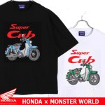 画像7: HONDA×MONSTER WORLDクルーネックTシャツ Super Cub (7)