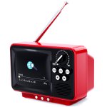 画像9: WINTECH昭和レトロなブラウン管テレビのようなワンセグTV＆ラジオ 2.8インチ (9)