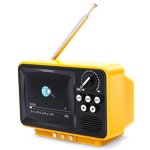 画像10: WINTECH昭和レトロなブラウン管テレビのようなワンセグTV＆ラジオ 2.8インチ (10)