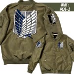 画像6: 進撃の巨人 リバーシブルMA-1スカジャン リヴァイ×調査兵団 (6)