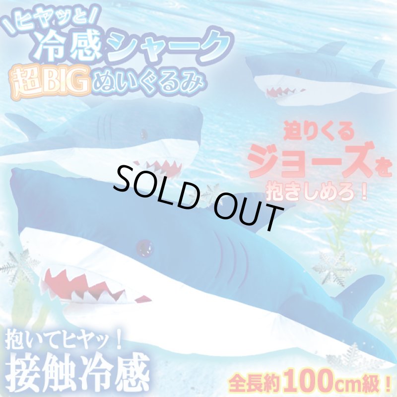 画像3: ヒヤッと接触冷感！超BIGシャークぬいぐるみ (3)