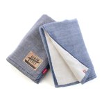 画像2: 日本製今治産 デニム風ガーゼタオル デニムN バスタオル／今治ギフトBOX入り (2)