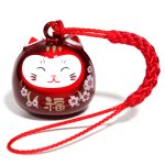 画像5: 送料無料！願いを叶えてくれる鈴音！にっこり猫だるま開運根付けストラップ (5)