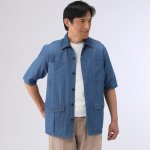 画像2: Pierucci（ピエルッチ）6ポケットデニム5分袖シャツジャケット (2)