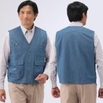 画像4: Pierucci（ピエルッチ）5ポケットデニムベスト2色組 (4)