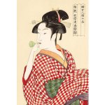 画像2: ジグソー日本の名画「喜多川歌麿  ポッピンを吹く娘」フレームセット（300P） (2)
