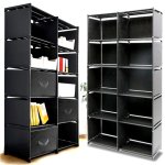 画像5: 工具不要で完成！モダンスチールラック5段×2列 (5)