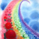 画像4: しあわせ夢絵「虹の上」（夢絵師 西なつめ） (4)
