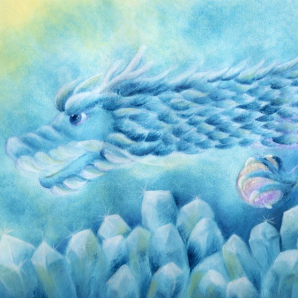 しあわせ夢絵「浄〜水晶の龍〜」（夢絵師 西なつめ）FRM-YME05