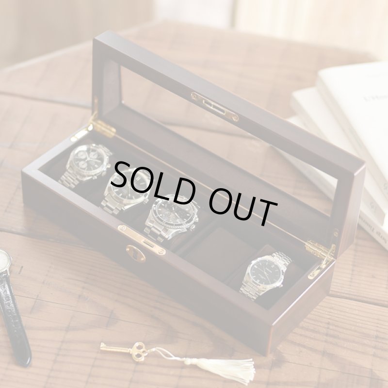 画像9: 送料無料！木製ウォッチケース 5本用 (9)