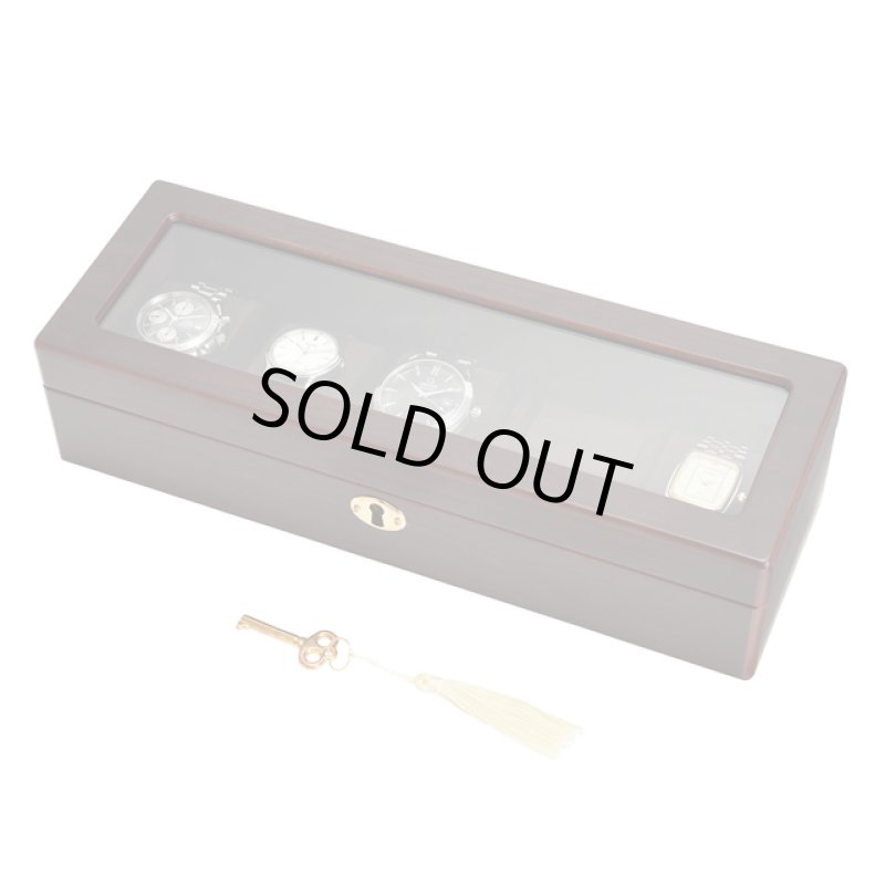 画像5: 送料無料！木製ウォッチケース 5本用 (5)