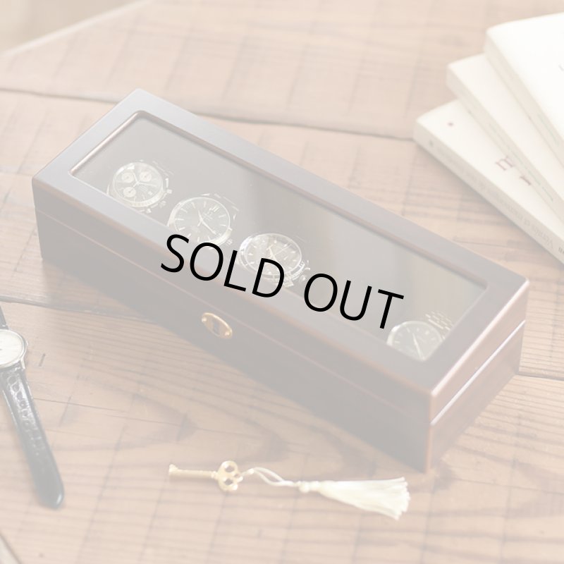 画像2: 送料無料！木製ウォッチケース 5本用 (2)