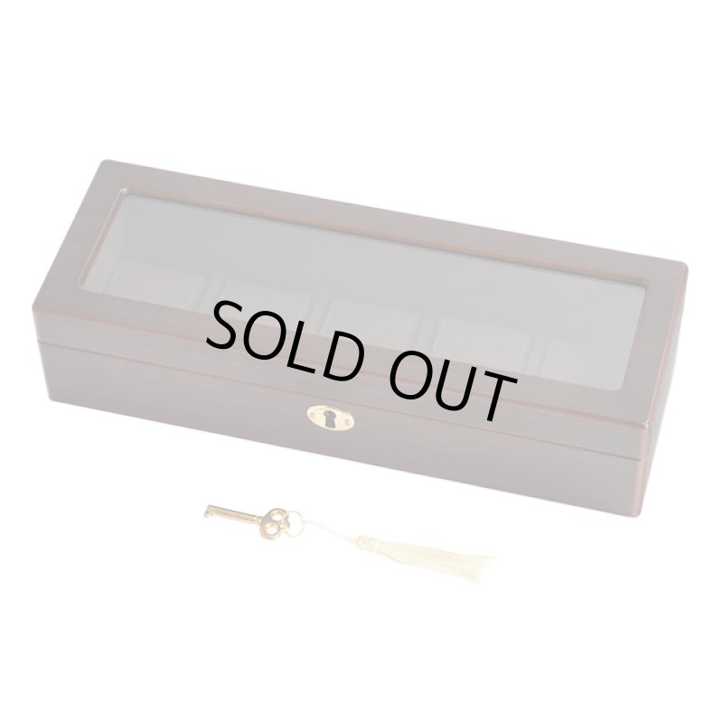 画像3: 送料無料！木製ウォッチケース 5本用 (3)