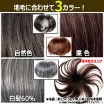 画像6: 地毛との馴染みが自然な人毛総手植え！つむじヘアピース ワイド (6)
