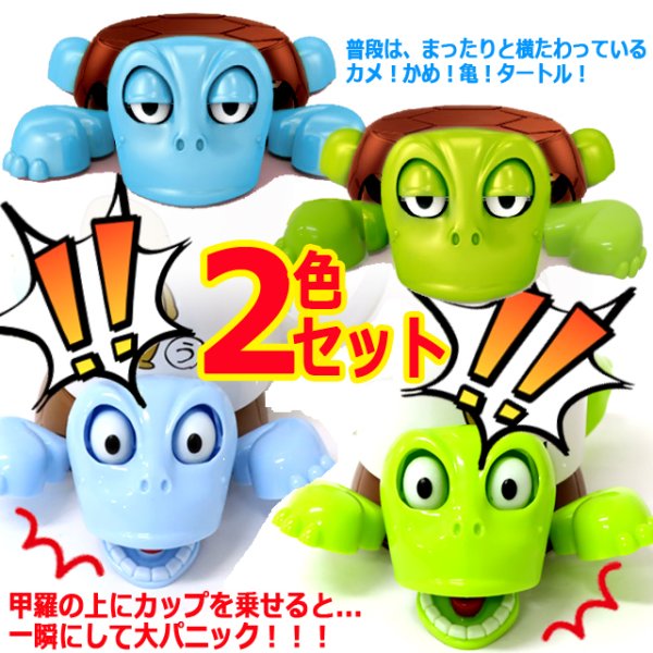 送料無料！びっくり！カメかめコースター2色セットTIME-305-500-2S