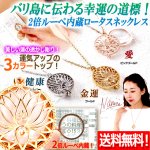 画像1: 送料無料！バリ島に伝わる幸運の象徴！2倍ルーペ内蔵ロータスネックレス (1)