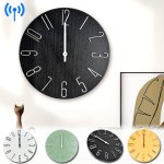 画像10: 時刻調整不要！視認性抜群！静音設計！カバーレスモダン電波時計 (10)