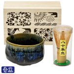 画像4: 日本製 茶道具 美濃焼抹茶碗セット木箱入　 (4)