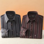 画像2: Pierucci（ピエルッチ）ウール入りストライプ柄シャツ２色組 (2)