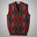 画像8: mij（エムアイジェイ）日本製ウール混アーガイル柄ベスト (8)