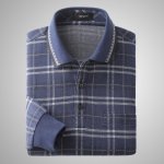 画像7: Pierucci（ピエルッチ）お父さんの格子柄長袖ポロシャツ２色組 (7)