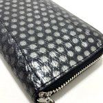 画像2: 送料無料！日本製 シャークスキン（サメ革）ラウンドジップウォレット  (2)