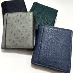画像2: 送料無料！オーストリッチミニマム２つ折財布 (2)