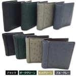 画像4: 送料無料！オーストリッチミニマム２つ折財布 (4)