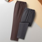 画像2: 日本製紳士トップサーモ裏起毛パンツ 同サイズ2色組 (2)