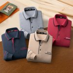 画像2: Pierucci（ピエルッチ）裏起毛長袖ポロシャツ４色組 (2)