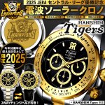 画像1: 阪神タイガース JERAセントラル・リーグ優勝記念電波ソーラークロノグラフ (1)