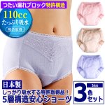 画像9: しっかり吸水する特許取得品！5層構造安心ショーツ 3色セット (9)