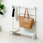 画像11: 送料無料！スペースに合わせて幅を変えられる！薄型コンパクト伸縮カバンラック (11)