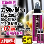 画像1: 送料無料！脱毛予防×発毛促進×頭皮改善！薬用育毛剤 髪に力120ml 3点 (1)