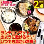 画像1: いつでも温かい料理！くるくる巻ける保温ロールプレート シングル2点 (1)