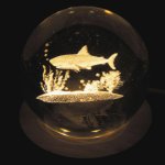 画像14: 送料無料！3DスカルプチャーLEDクリスタルボール (14)