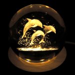 画像10: 送料無料！3DスカルプチャーLEDクリスタルボール (10)