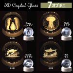 画像6: 送料無料！3DスカルプチャーLEDクリスタルボール (6)