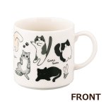 画像2: 日本製 MEOW！MEOW！（ミャオミャオ）マグカップ（猫集合） (2)