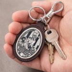 画像5: ウインカーネリアン 皮革キーホルダー  (5)