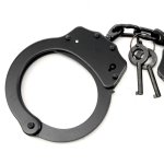 画像3: 金属手錠ダブルロック「ブラック」カンタス4802B  (3)