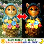 画像4: パーカーにゃんこが灯す幸せの花かごガーデンライト (4)