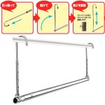 画像2: ステンレス製 伸縮サブハンガー (2)